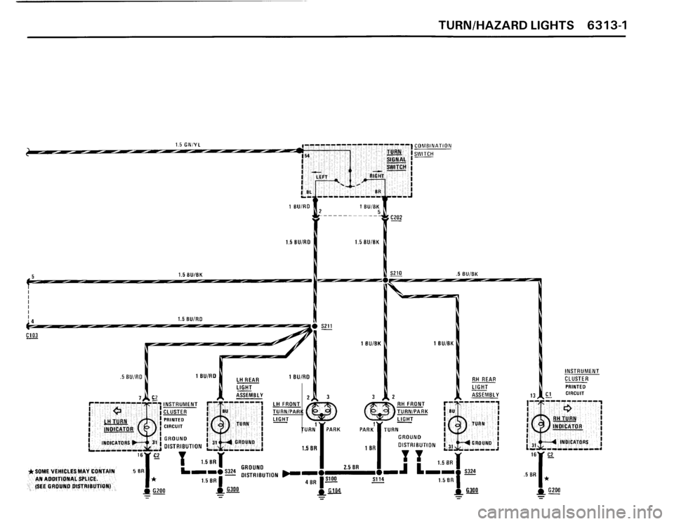 BMW 325i CONVERTIBLE 1990 E30 Electrical Troubleshooting Manual 