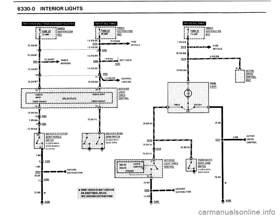BMW 325i CONVERTIBLE 1990 E30 Electrical Troubleshooting Manual 