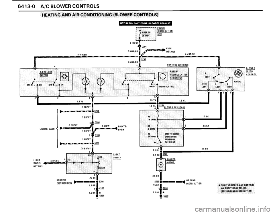 BMW 325i CONVERTIBLE 1990 E30 Electrical Troubleshooting Manual 