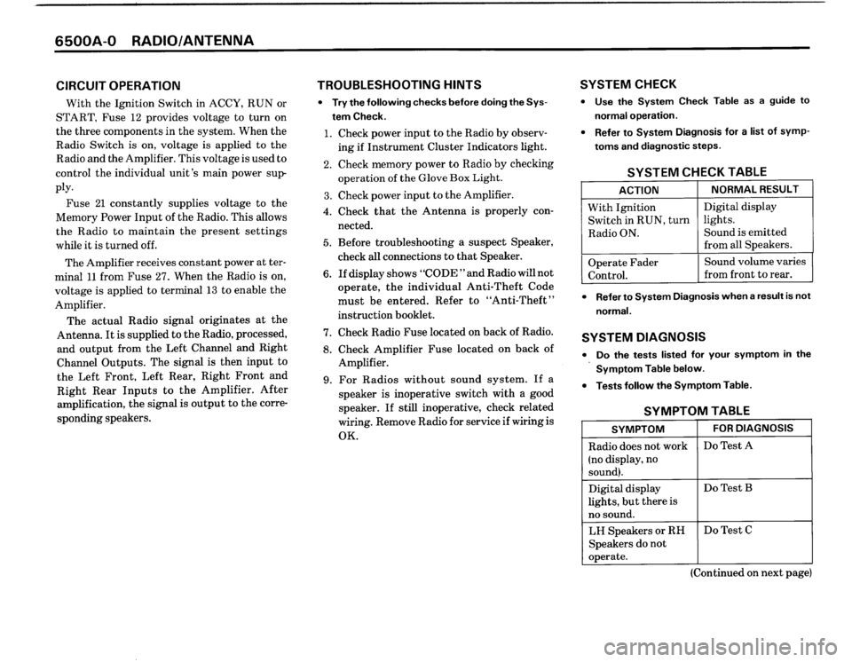 BMW 325i CONVERTIBLE 1990 E30 Electrical Troubleshooting Manual 
