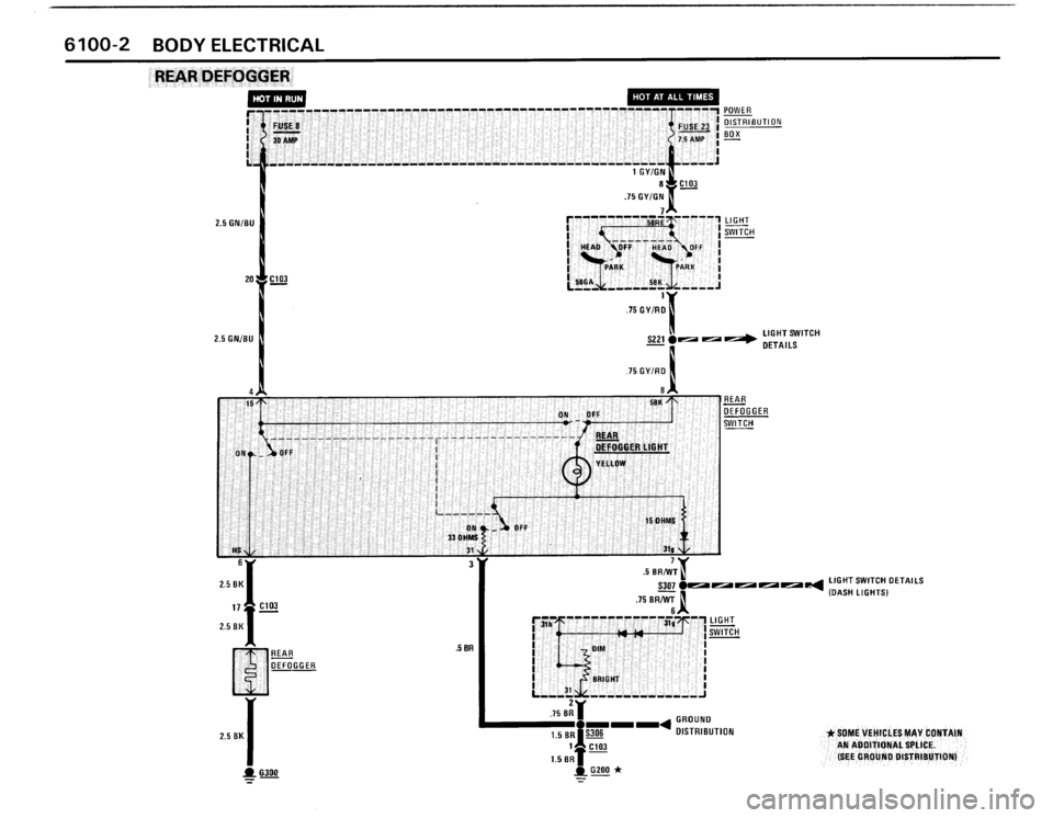 BMW M3 1990 E30 Electrical Troubleshooting Manual 