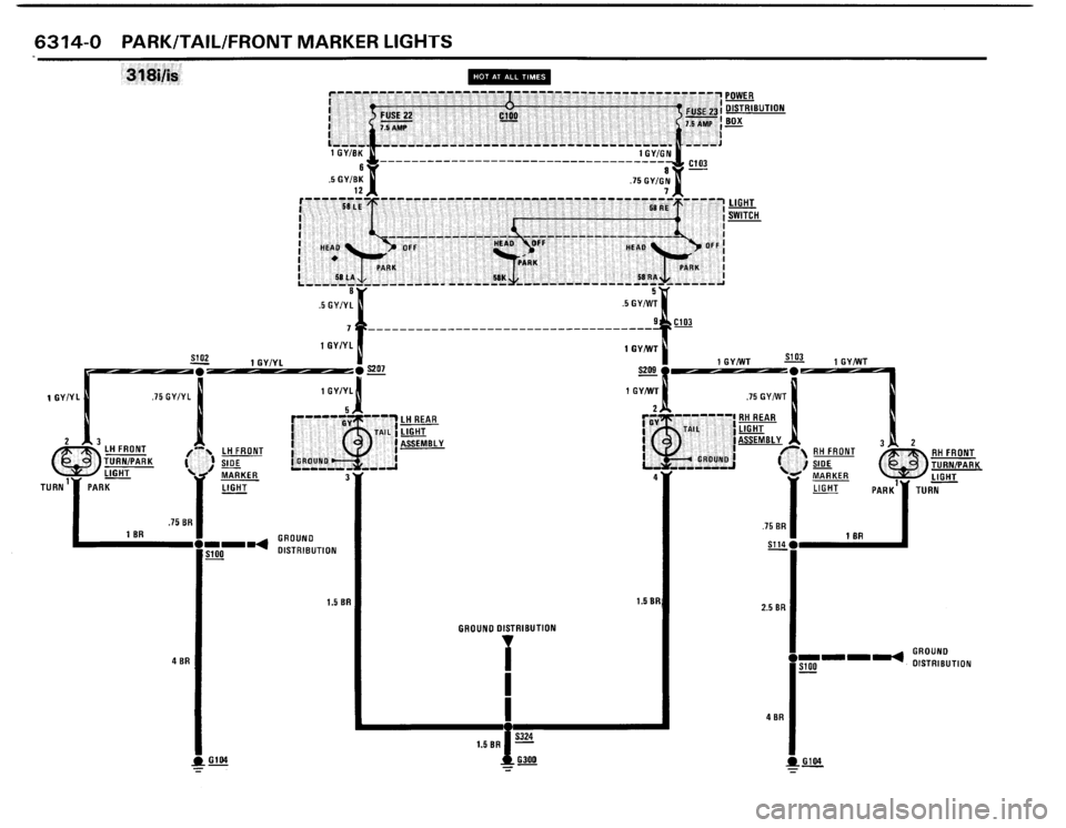 BMW 318is 1991 E30 Electrical Troubleshooting Manual 