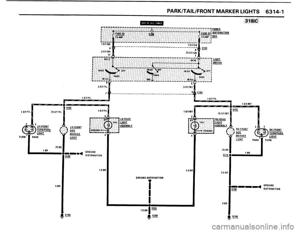 BMW 318is 1991 E30 Electrical Troubleshooting Manual 