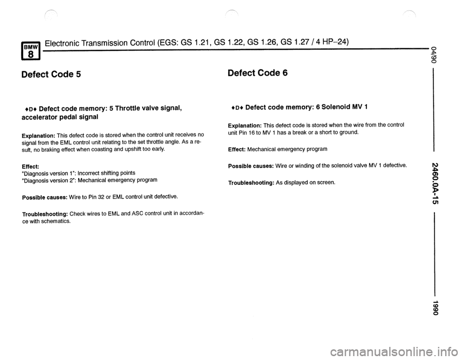 BMW 850csi 1990 E31 Electrical Troubleshooting Manual 