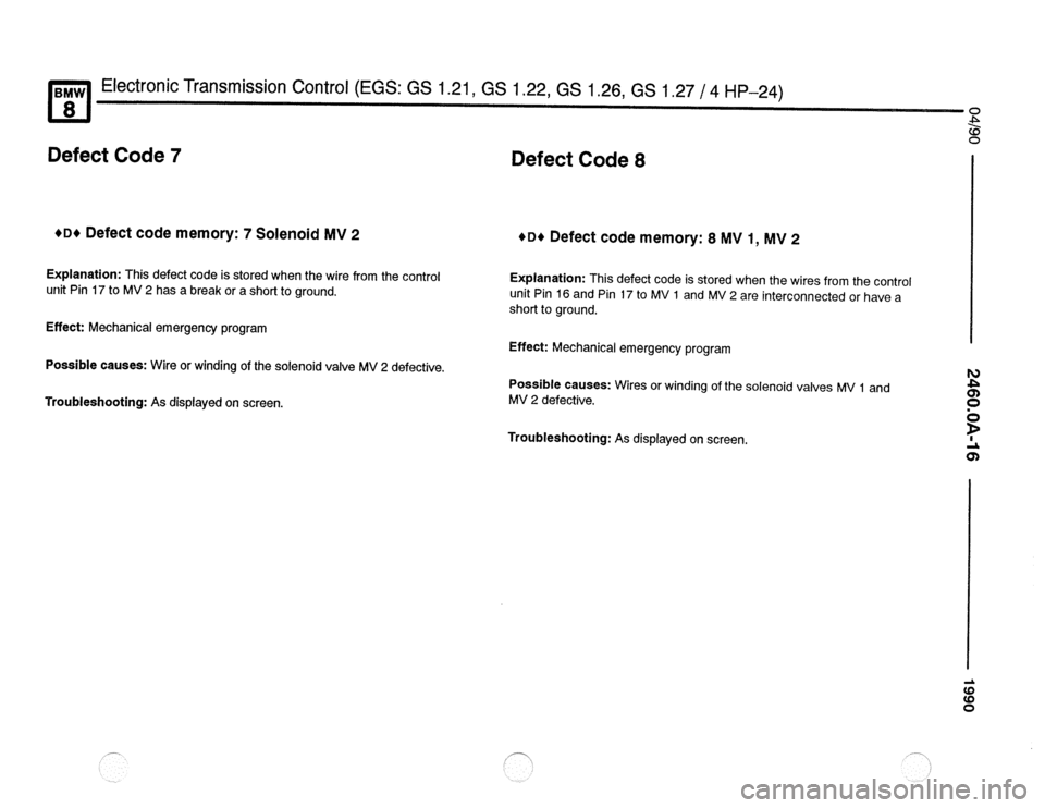 BMW 850csi 1990 E31 Electrical Troubleshooting Manual 