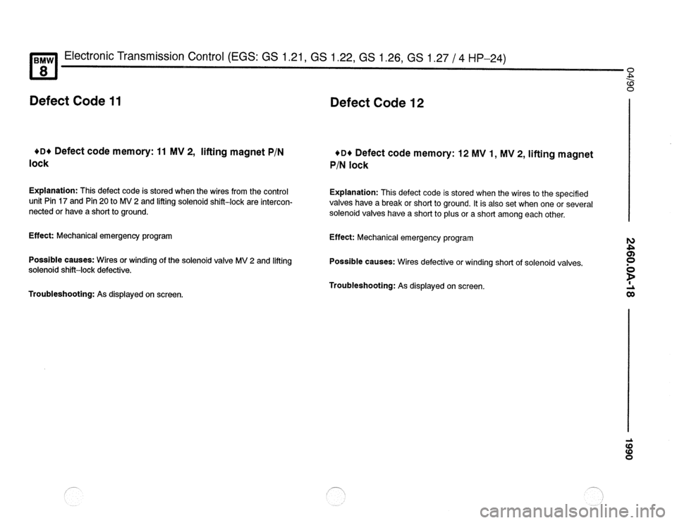 BMW 850csi 1990 E31 Electrical Troubleshooting Manual 
