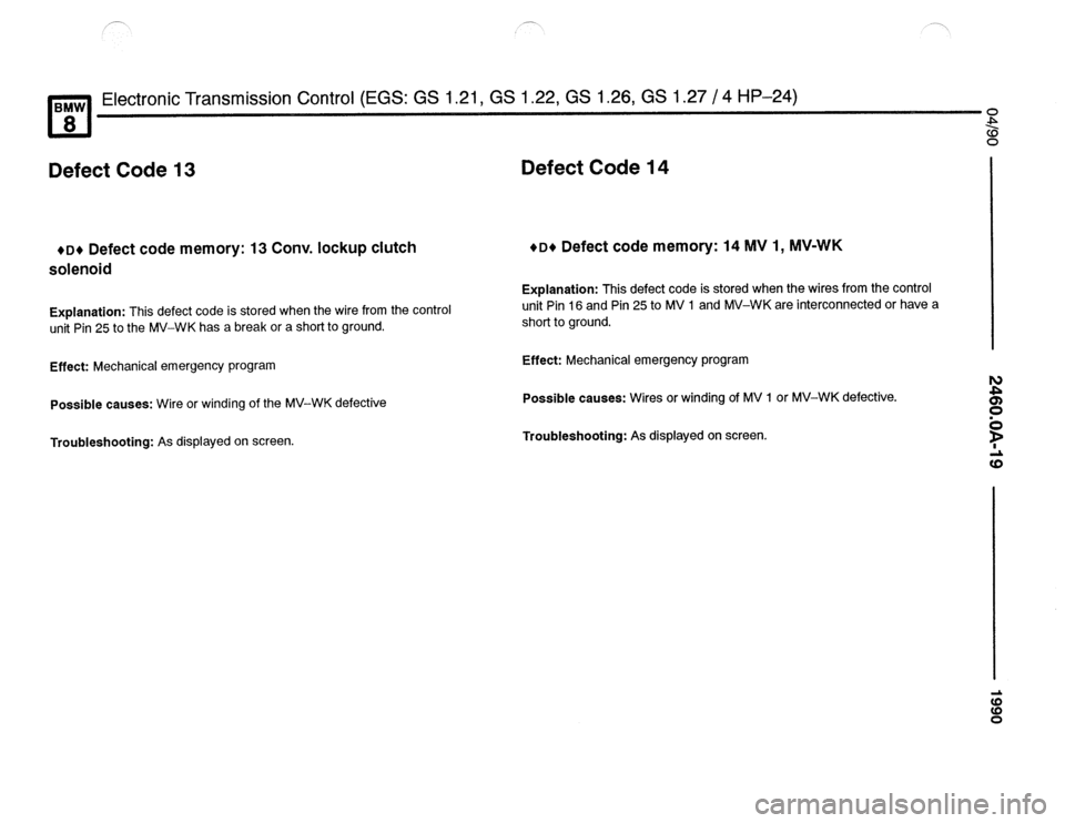 BMW 850csi 1990 E31 Electrical Troubleshooting Manual 