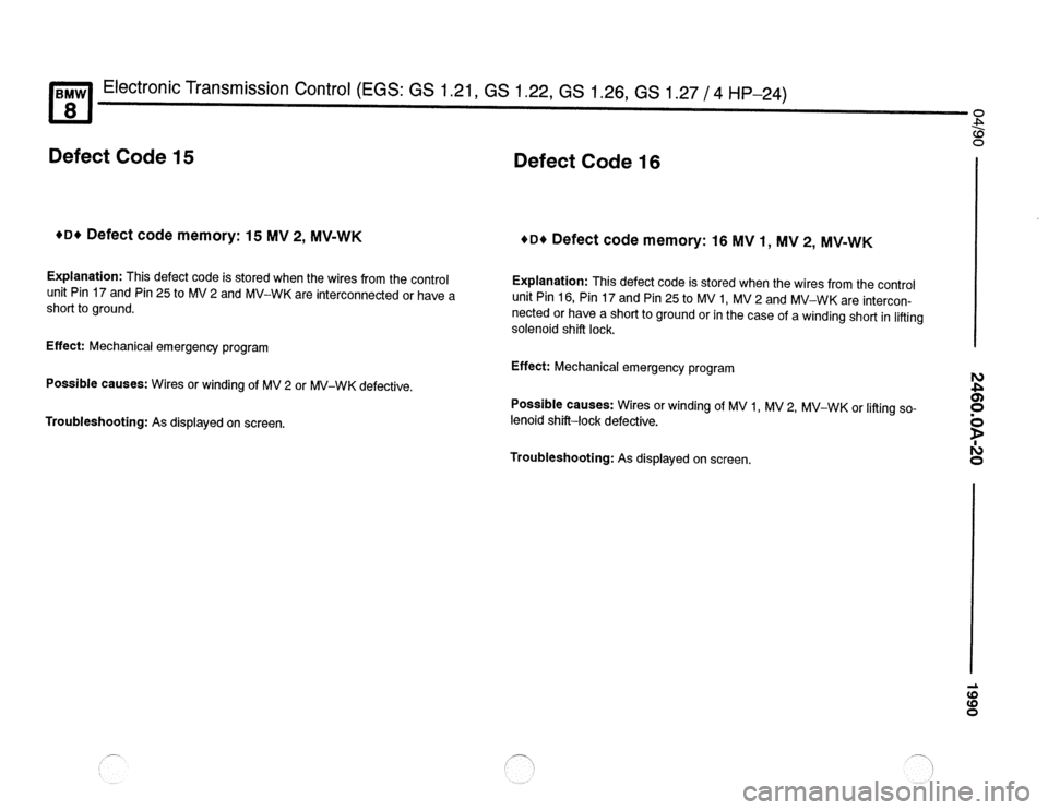BMW 850csi 1990 E31 Electrical Troubleshooting Manual 
