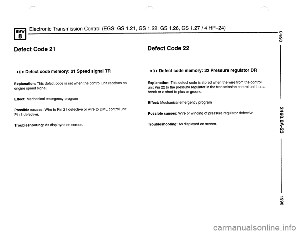 BMW 850csi 1990 E31 Electrical Troubleshooting Manual 