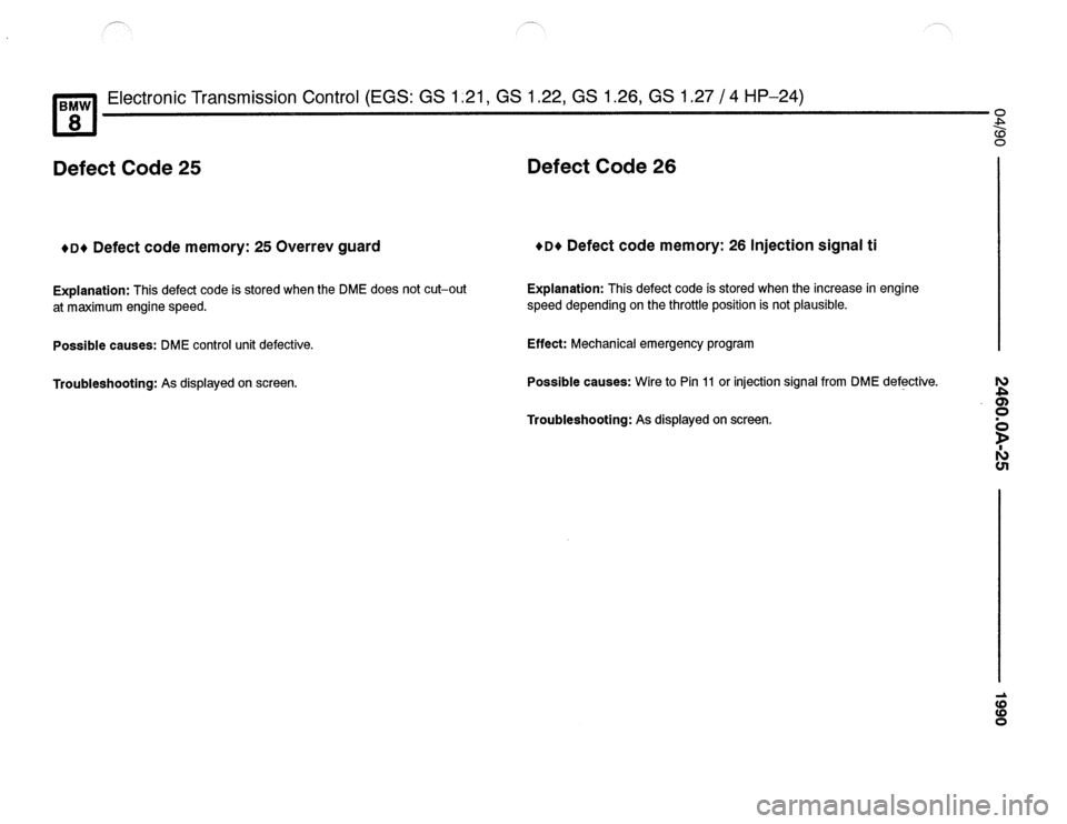 BMW 850csi 1990 E31 Electrical Troubleshooting Manual 