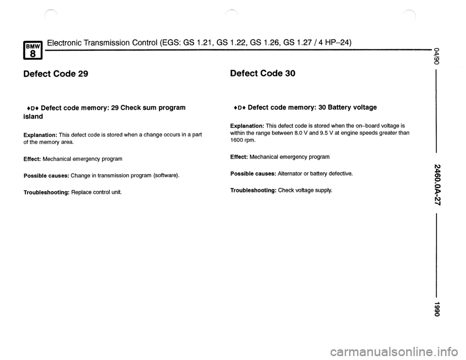 BMW 850csi 1990 E31 Electrical Troubleshooting Manual 