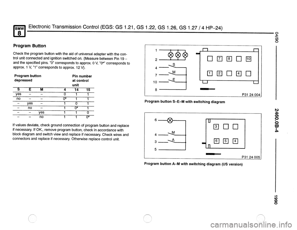BMW 850csi 1990 E31 Electrical Troubleshooting Manual 
