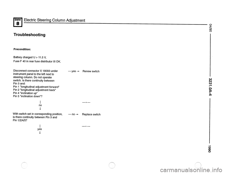 BMW 850csi 1990 E31 Electrical Troubleshooting Manual 