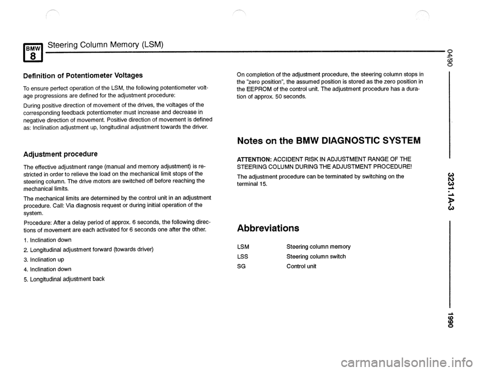 BMW 850csi 1990 E31 Electrical Troubleshooting Manual 