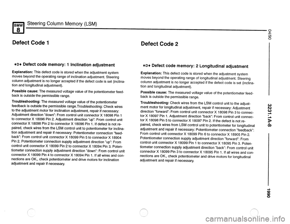 BMW 850csi 1990 E31 Electrical Troubleshooting Manual 