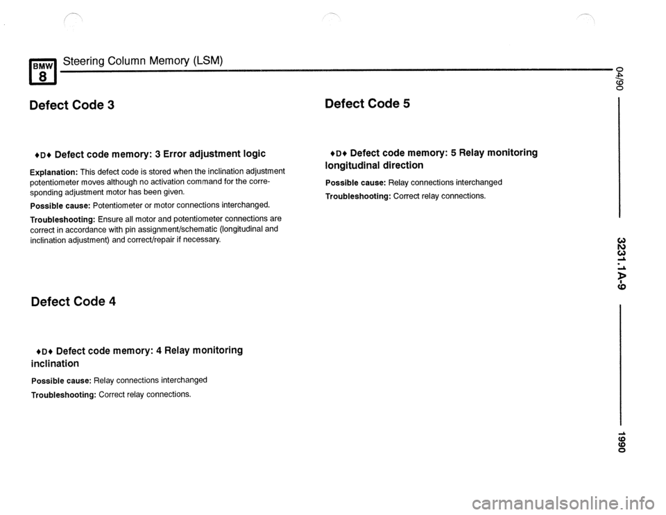 BMW 850csi 1990 E31 Electrical Troubleshooting Manual 