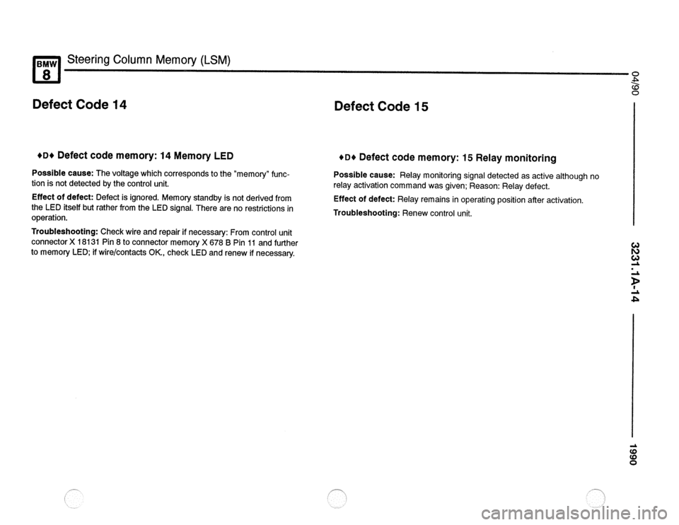 BMW 850csi 1990 E31 Electrical Troubleshooting Manual 