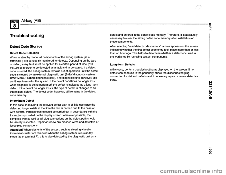 BMW 850csi 1990 E31 Electrical Troubleshooting Manual 