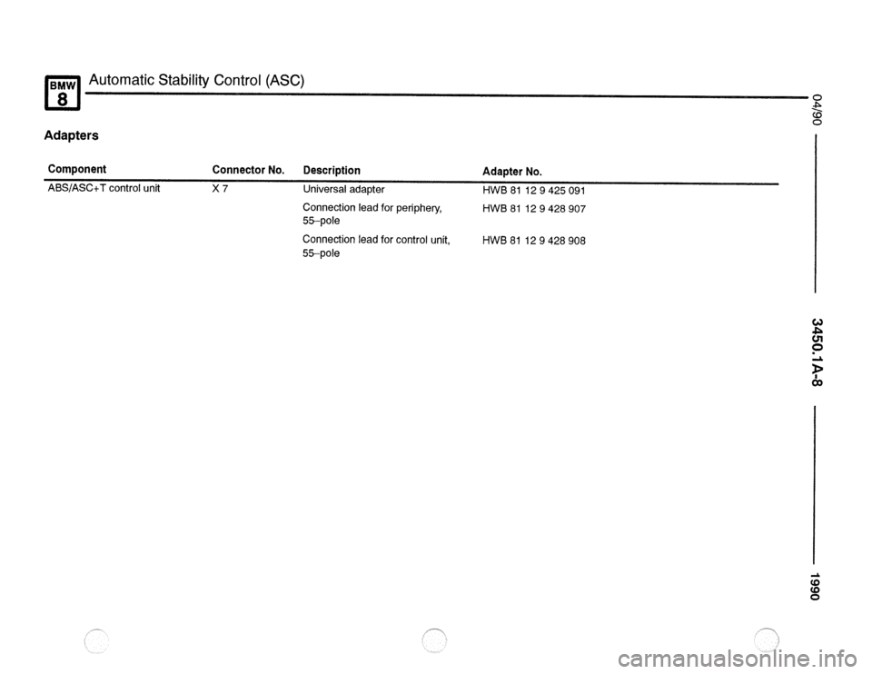 BMW 850csi 1990 E31 Electrical Troubleshooting Manual 