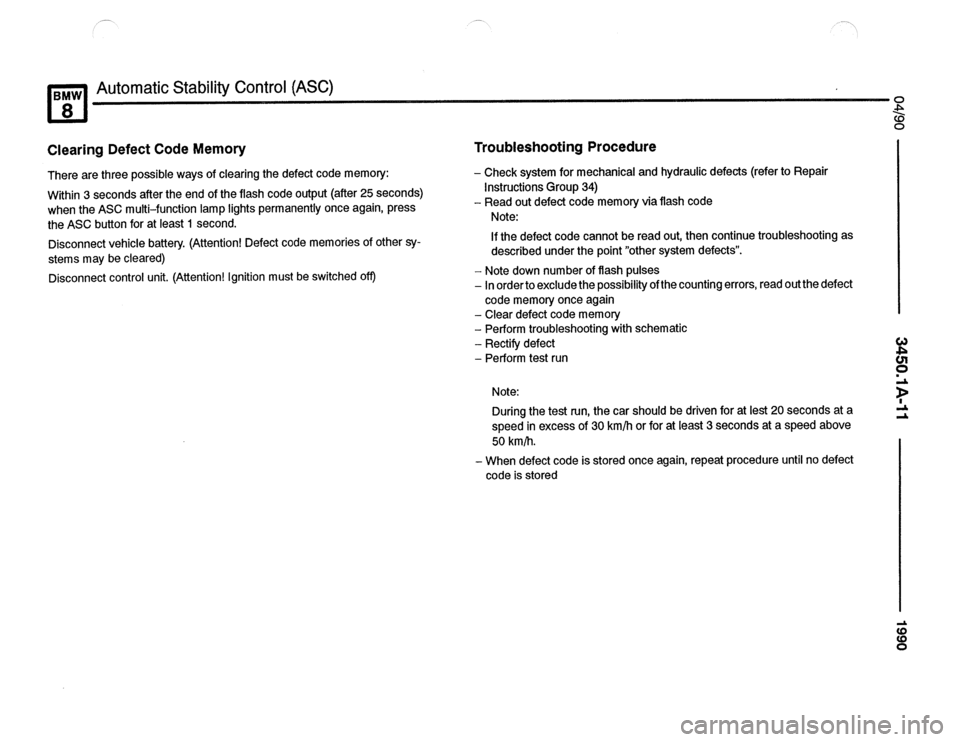 BMW 850csi 1990 E31 Electrical Troubleshooting Manual 