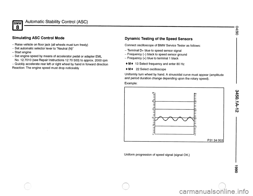 BMW 850csi 1990 E31 Electrical Troubleshooting Manual 