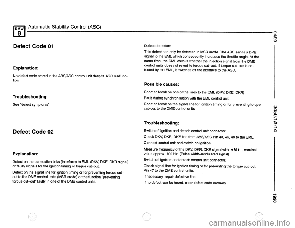 BMW 850csi 1990 E31 Electrical Troubleshooting Manual 