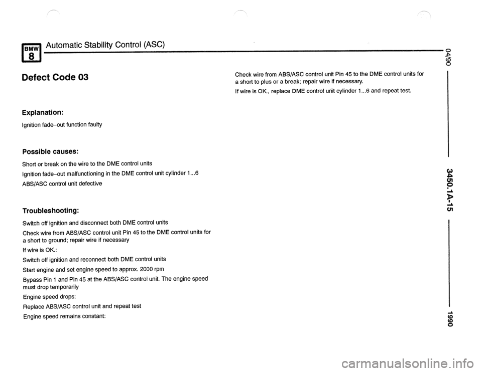 BMW 850csi 1990 E31 Electrical Troubleshooting Manual 