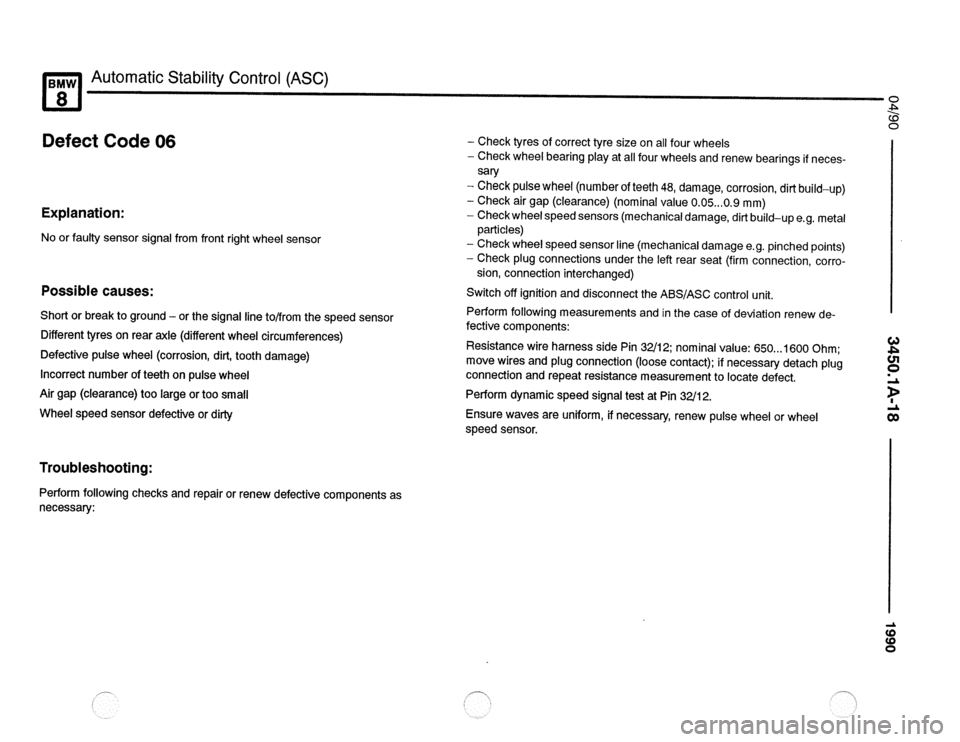 BMW 850csi 1990 E31 Electrical Troubleshooting Manual 