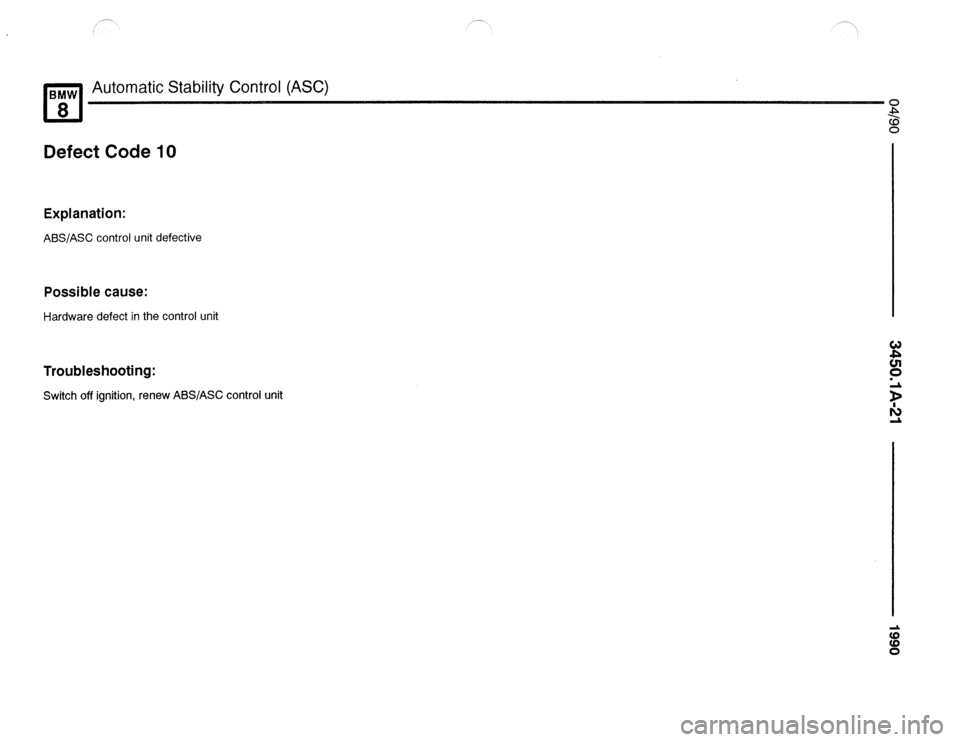 BMW 850csi 1990 E31 Electrical Troubleshooting Manual 