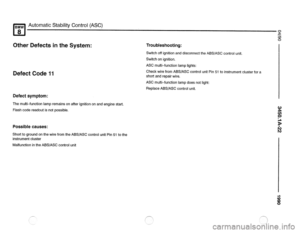 BMW 850csi 1990 E31 Electrical Troubleshooting Manual 