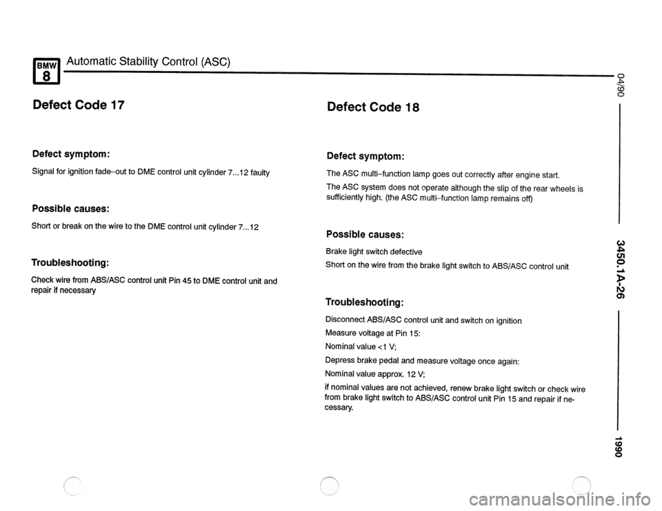 BMW 850csi 1990 E31 Electrical Troubleshooting Manual 