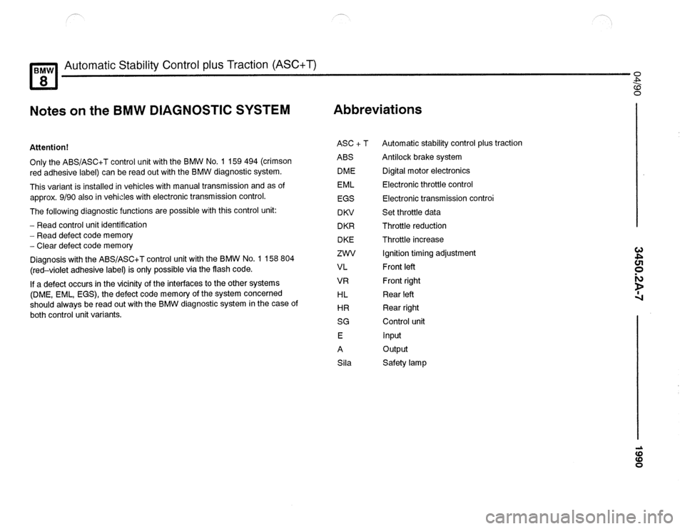 BMW 850csi 1990 E31 Electrical Troubleshooting Manual 