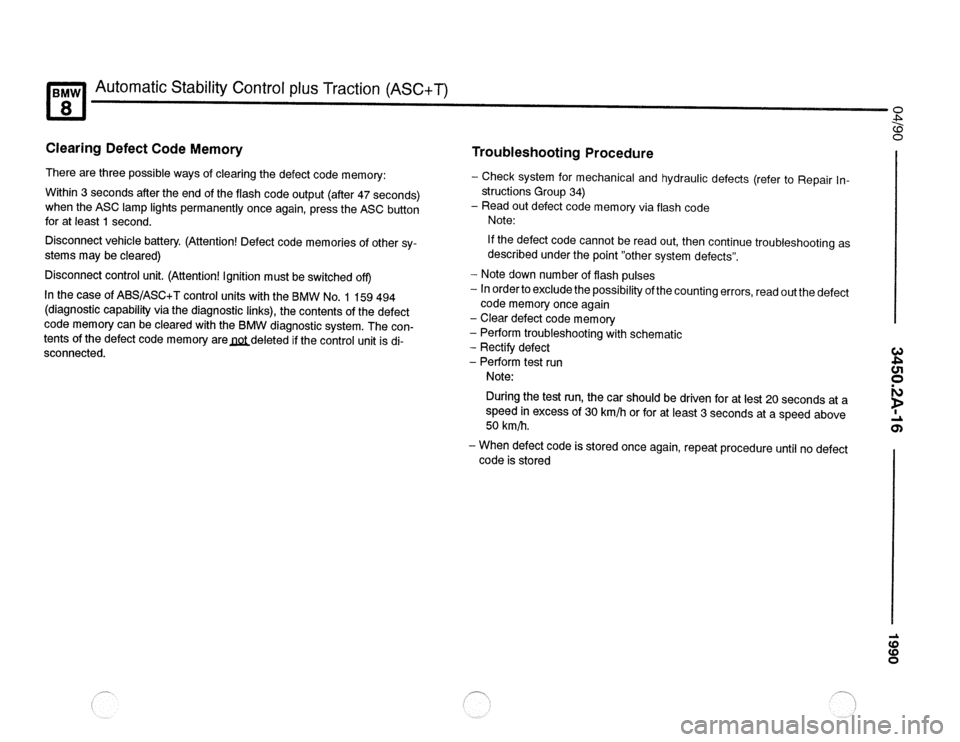 BMW 850csi 1990 E31 Electrical Troubleshooting Manual 