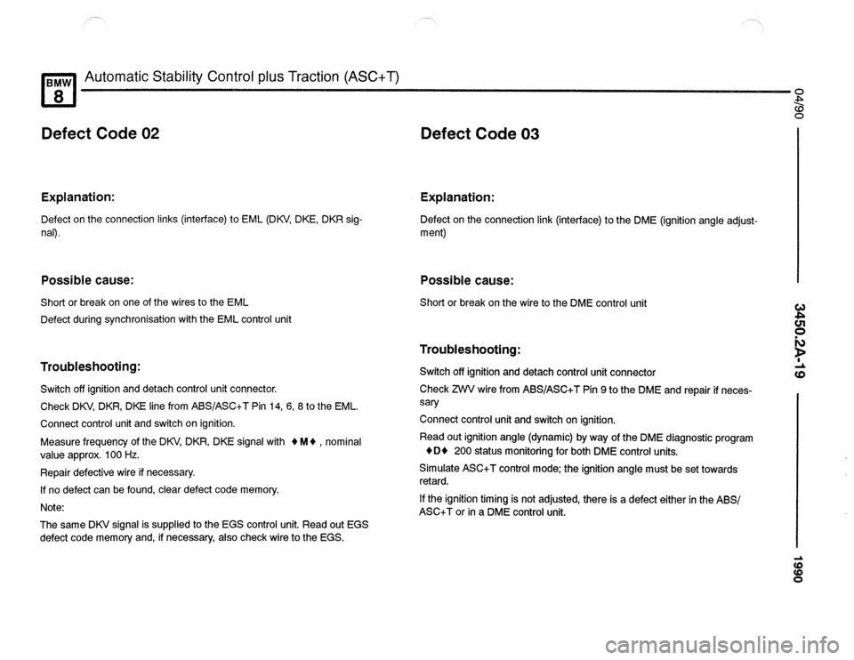 BMW 850csi 1990 E31 Electrical Troubleshooting Manual 