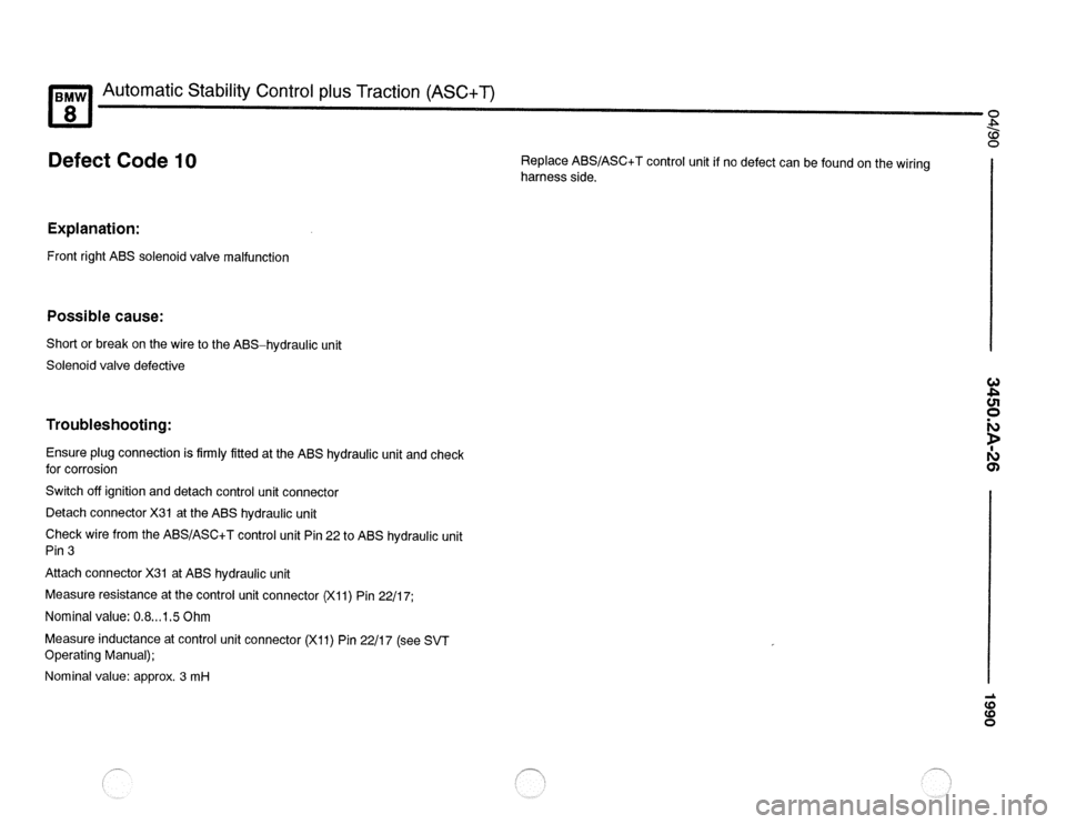 BMW 850csi 1990 E31 Electrical Troubleshooting Manual 