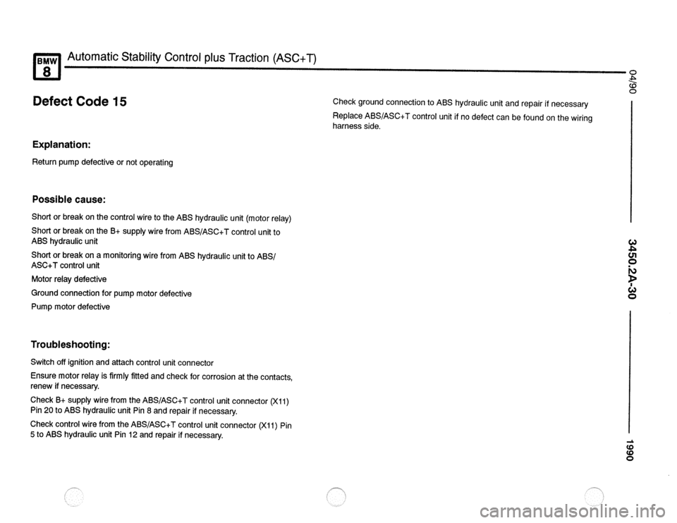 BMW 850csi 1990 E31 Electrical Troubleshooting Manual 