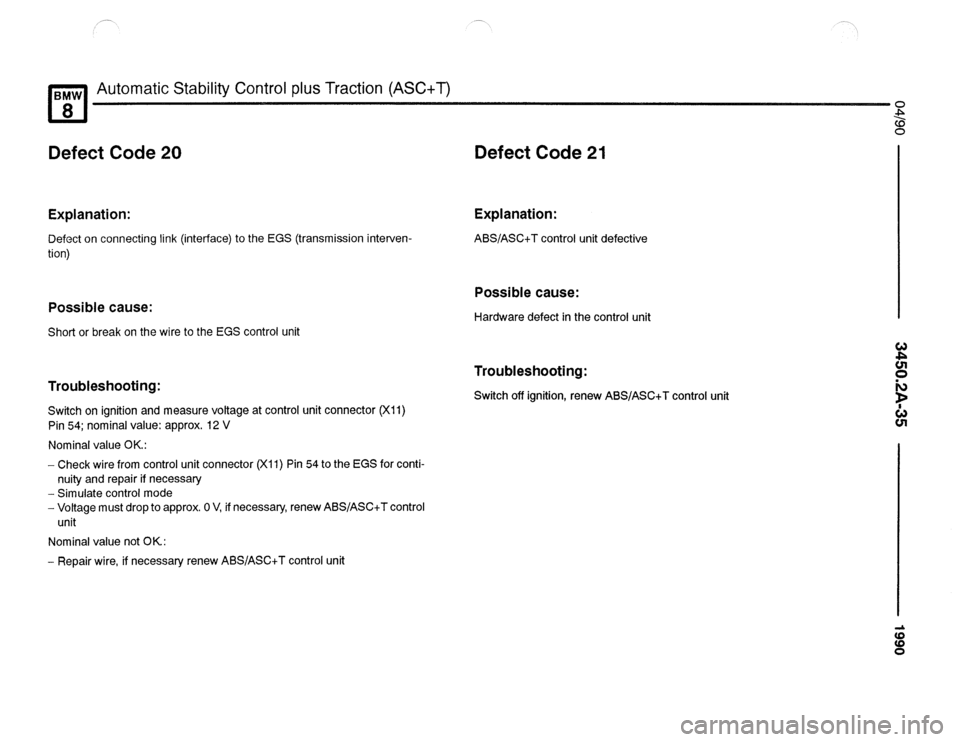 BMW 850csi 1990 E31 Electrical Troubleshooting Manual 