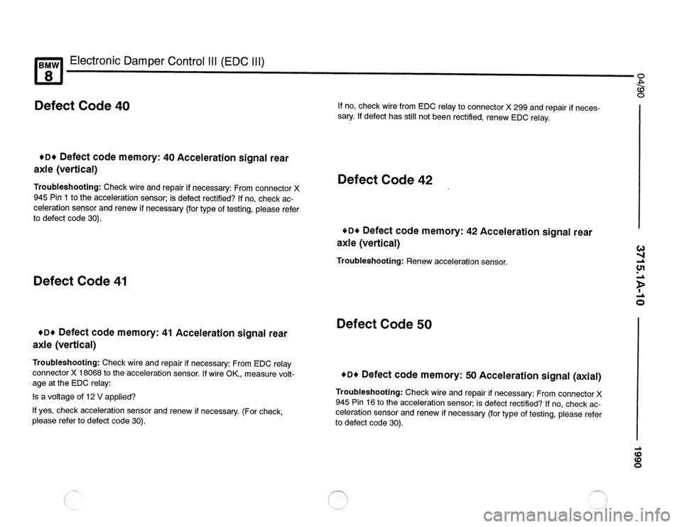 BMW 850csi 1990 E31 Electrical Troubleshooting Manual 