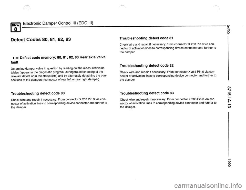 BMW 850csi 1990 E31 Electrical Troubleshooting Manual 