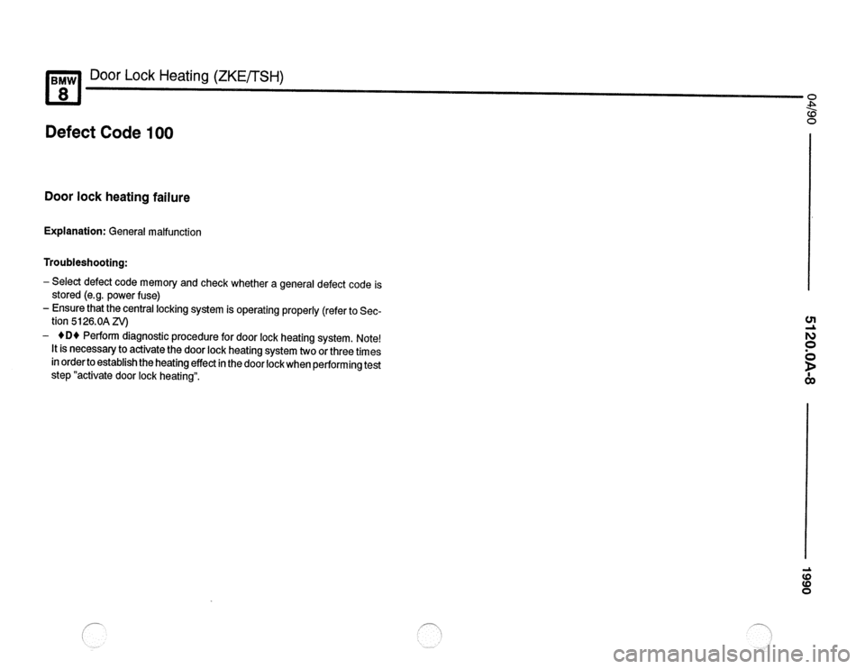 BMW 850csi 1990 E31 Electrical Troubleshooting Manual 