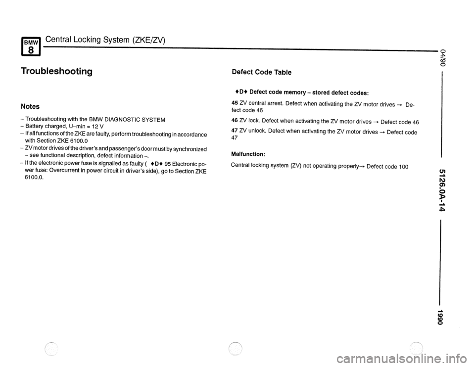 BMW 850csi 1990 E31 Electrical Troubleshooting Manual 