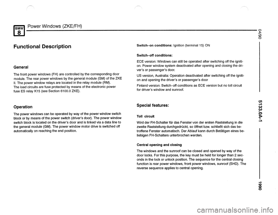BMW 850csi 1990 E31 Electrical Troubleshooting Manual 