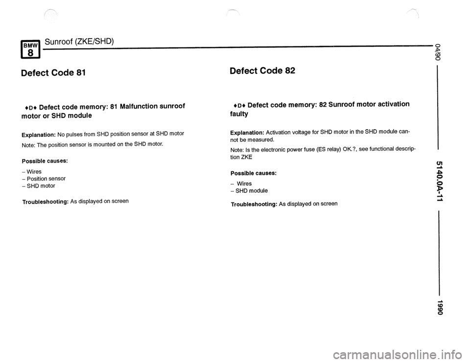 BMW 850csi 1990 E31 Electrical Troubleshooting Manual 