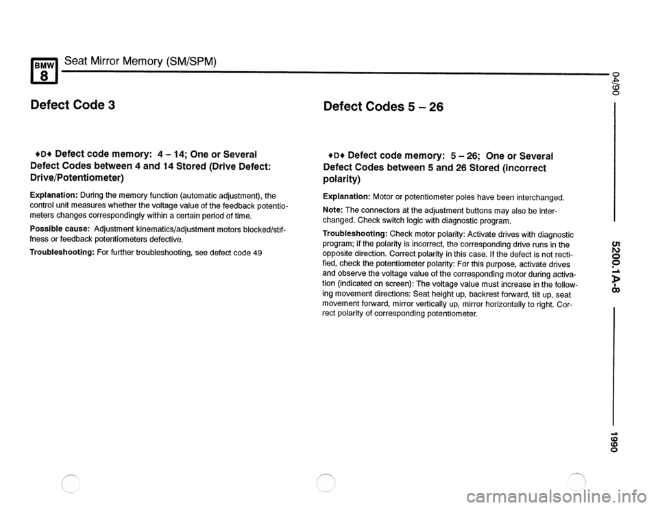 BMW 850csi 1990 E31 Electrical Troubleshooting Manual 