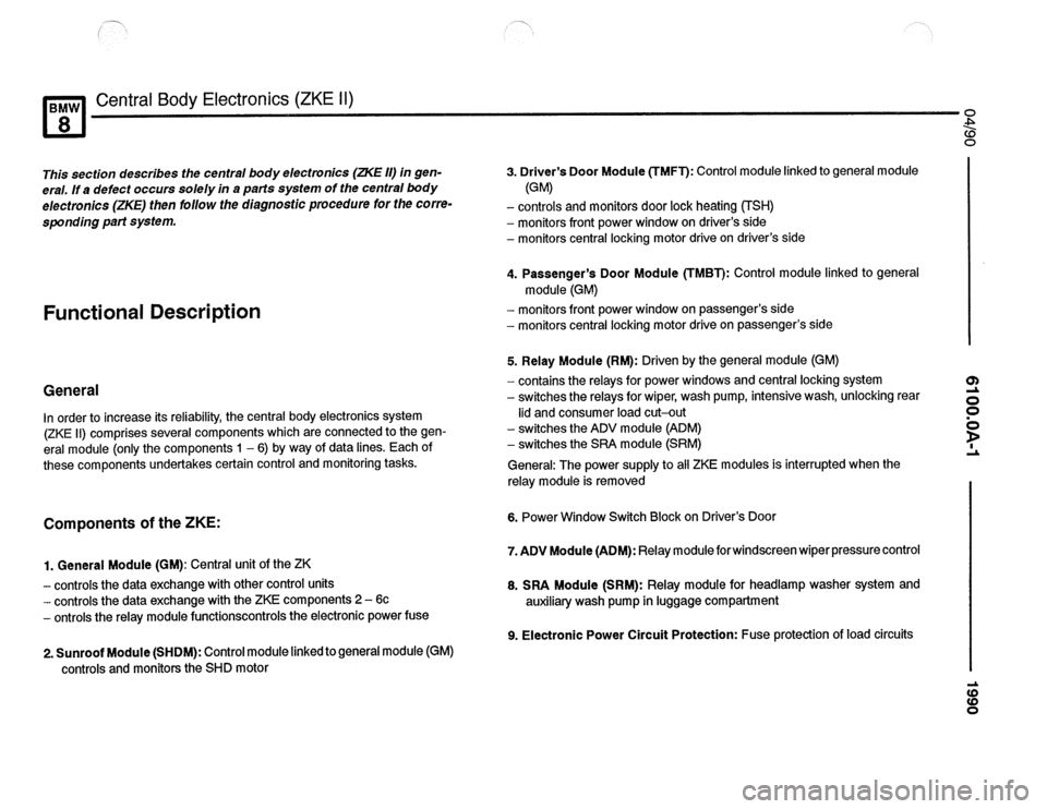 BMW 850csi 1990 E31 Electrical Troubleshooting Manual 