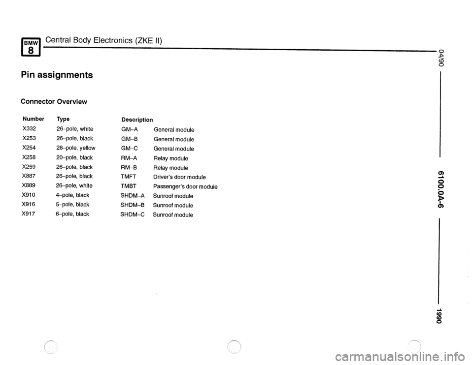 BMW 850csi 1990 E31 Electrical Troubleshooting Manual 