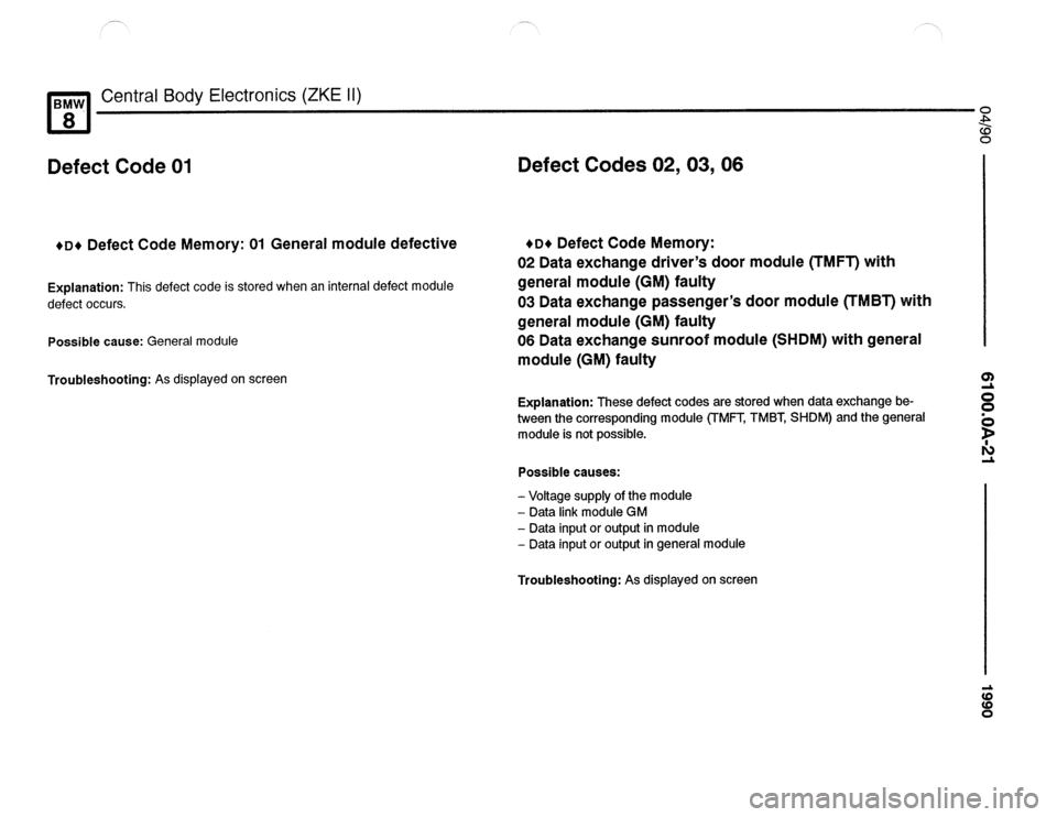 BMW 850csi 1990 E31 Electrical Troubleshooting Manual 