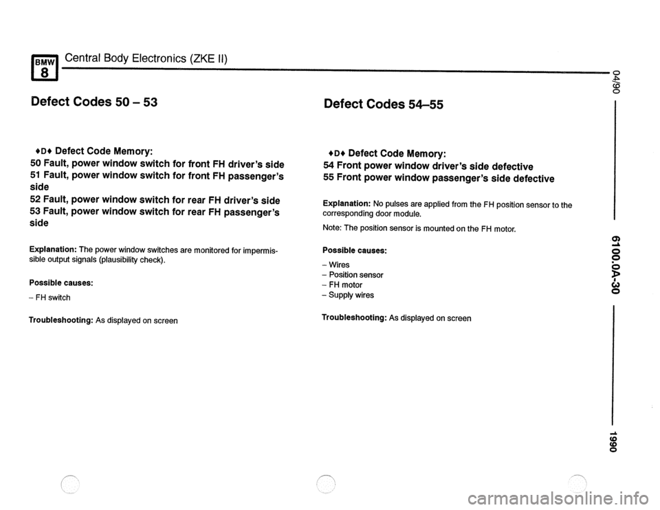 BMW 850csi 1990 E31 Electrical Troubleshooting Manual 