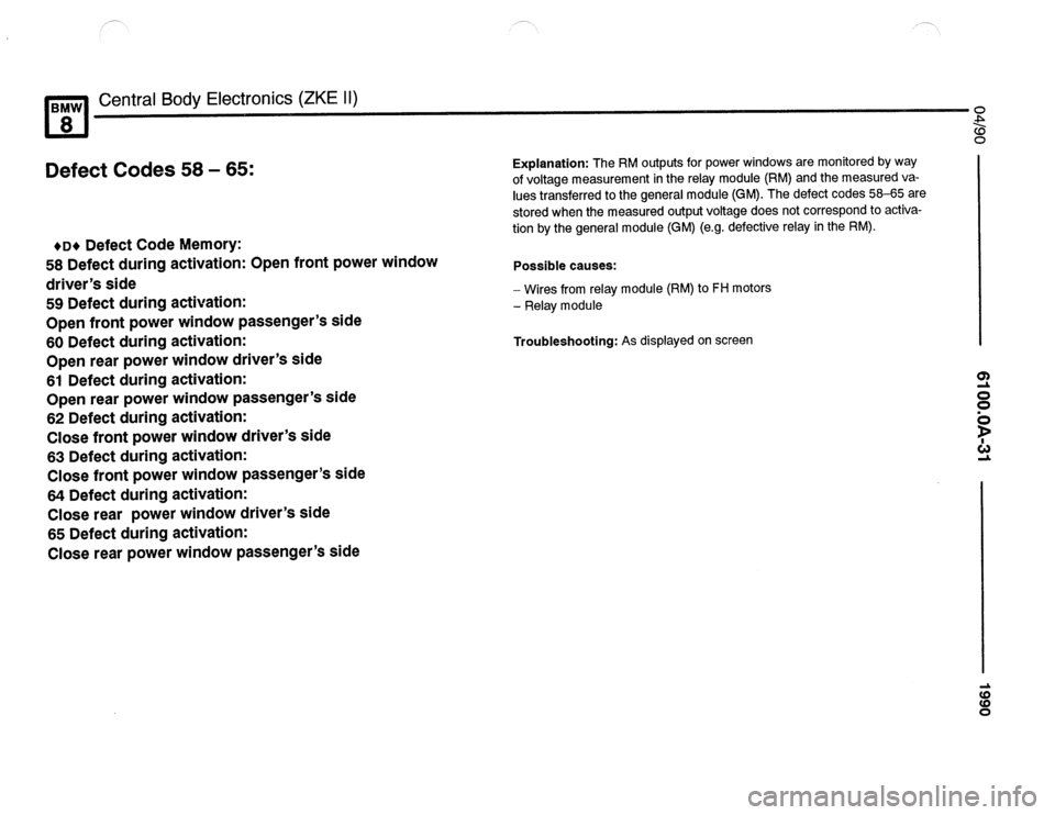 BMW 850csi 1990 E31 Electrical Troubleshooting Manual 
