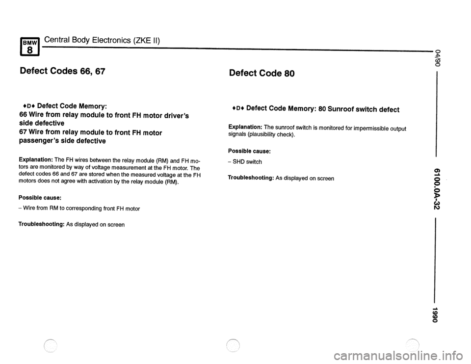 BMW 850csi 1990 E31 Electrical Troubleshooting Manual 